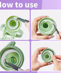 How-to guide for Leak Proof Lid Gasket Replacement Kit for Actives Water Bottles showing rubber seals and installation process.