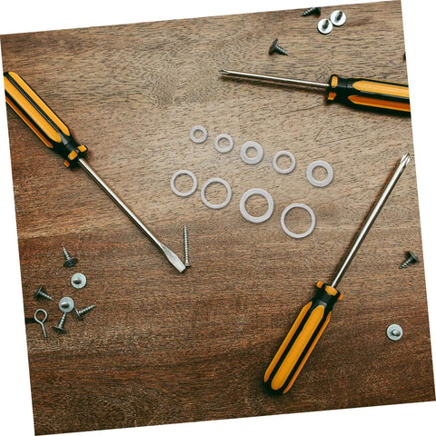 Temperature Resistant Gasket Washers Set 200 Pcs For Automotive And Industrial Leak Prevention In A Compact Storage Box displayed