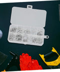 Temperature Resistant Gasket Washers Set 200 Pcs For Automotive And Industrial Leak Prevention In A Compact Storage Box