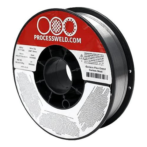 Gasless Flux Core MIG Wire For All Position Carbon Steel 0.030 Inch Diameter 10 Pound Spool front view