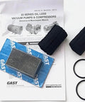 GAST K478 Compressor Pump Vane Rebuild/Service Kit for 0323/0523 Models with vanes, filters, O-rings, and gasket components visible