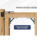 Wooden fence with heavy duty anti sag gate kit, featuring 90 degree bracket and hinges, showcasing innovative design.