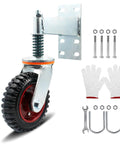 6 Inch Gate Caster With 360 Degree Rotation Spring Loaded Heavy Duty Fence Gate Wheels For Metal Tubes Includes Screws And Screwdriver