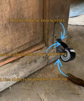 2 Pcs Gate Caster Wheels Replacement Anti Friction Gate Caster Anti Sag Door Bottom Support Wheels 2 Inch installed on wooden gate