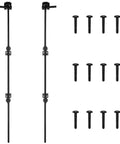 36 Inch Heavy Duty Gate Drop Rod Two Pack Built Tough Black Solid Steel Cane Bolt Gate Latch For Wooden Fences Easy To Install