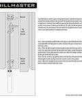 Installation diagram of Heavy Duty 18 Inch Cane Bolt Gate Drop Rod for Wood Fences and Doors with steel hardware, black finish.