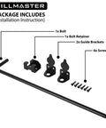 Heavy Duty 18 Inch Cane Bolt Gate Drop Rod For Wood Fences And Doors, Steel Drop Bolt Hardware, package includes labeled parts