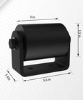 Two Pack Slide Gate Guide Roller Kit With Three Inch Hard Nylon Rollers And C Post Welded Bracket with dimensions