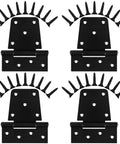 Heavy Duty Gate Hinges 3.5 inch 4 Pack Extra Thick Industrial T Hinges Barn Door Hinges Shed Door Hinges for Large Wooden Gates Wood Fence Outdoor - Black Iron Finish (Screws Included)