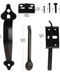 Heavy Duty Gate Latch For Wooden Fence With Self Locking Thumb Latch 8 Inch Handle Steel Black Finish Gate Kit