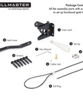 Self Locking Gate Latch For Wooden Fences, Heavy Duty Gravity Lever With Steel Spring And Cable Pull, Outdoor Gate Hardware parts