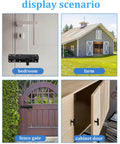 Heavy duty 6 inch slide bolt gate latch made from solid 304 stainless steel with a black electroplating finish on wooden fence