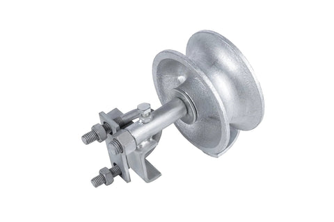 Sliding Gate Rollers For Chain Link Fences Fit One And Seven Eighths Inch Or One And Five Eighths Inch Gate Frames With Rear Pipe Track Wheels Pack Of One Includes A Single U Bolt Durable Heavy Duty Steel Construction For Outdoor Use metal gate roller and U bolt
