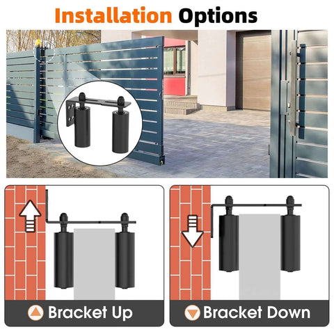 Sliding Gate Roller Guide Kit With Heavy Duty 6 Inch Adjustable Nylon Wheels And Rust Proof L Bracket for installation options