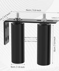 6"Gate Roller Guide,Sliding Gate Hardware with L-Sliding Gate Brackets,universal adjustable heavy duty sliding gate rollers front view