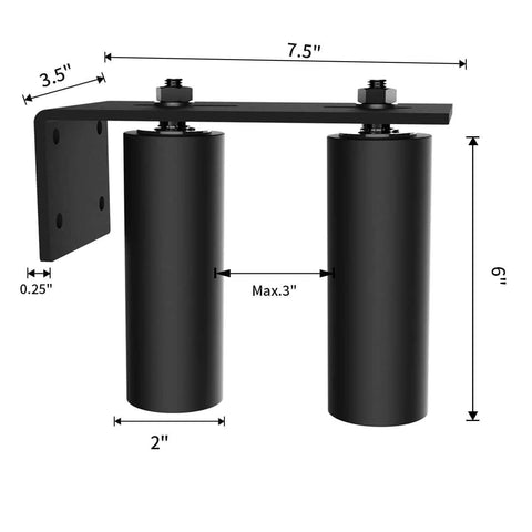 6 Inch Gate Roller Guide With L Bracket Universal Adjustable Gate Roller For Sliding Gates Heavy Duty Sliding Gate Kit