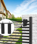 6"Gate Roller Guide,Sliding Gate Hardware with L-Sliding Gate Brackets,Sliding Gate Kit installed on outdoor metal gate