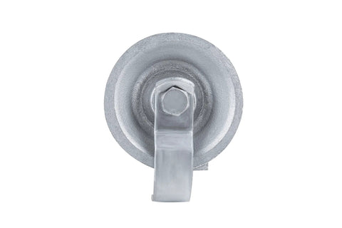Front view of Sliding Gate Rollers For Chain Link Fences, fits 1-7/8 or 1-5/8 inch frames, durable steel for outdoor use.