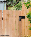 3 Inch Stainless Steel Heavy Duty Door Hasp Latch With Screws For Personal Privacy And Security Protection, Rust Resistant 304 Stainless Steel Padlock Latch Designed For Outdoor Use And Long Lasting Durability installed on a wooden gate.