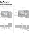 Installation guide for Heavy Duty Gate Latch For Wooden Fence With Self Locking Thumb Latch 8 Inch Handle Steel Black Finish