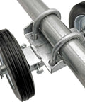 Rolling Gate Wheel Carrier 6 Inch For Chain Link Fences And Sliding Gates With 2 Hard Rubber Wheels Adjustable Carrier For Straight Gate Run