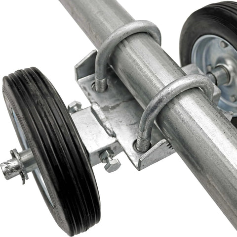 Rolling Gate Wheel Carrier 6 Inch For Chain Link Fences And Sliding Gates With 2 Hard Rubber Wheels Adjustable Carrier For Straight Gate Run
