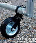 Heavy Duty Gate Wheel Caster Kit For Chain Link Fence Swing, 6 Inch Wheel, Fits Gate Frames From One And Five Eighths Inch Through Two Inches