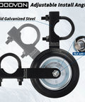 Heavy Duty Gate Wheel Caster Kit For Chain Link Fence Swing, 6 Inch Wheel, heavy-duty steel with adjustable install angle