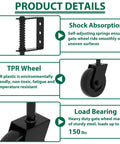 Product details of 4.3 Inch Heavy Duty Gate Wheel With 360 Degree Rotation, showing spring, TPR wheel, and load bearing features.
