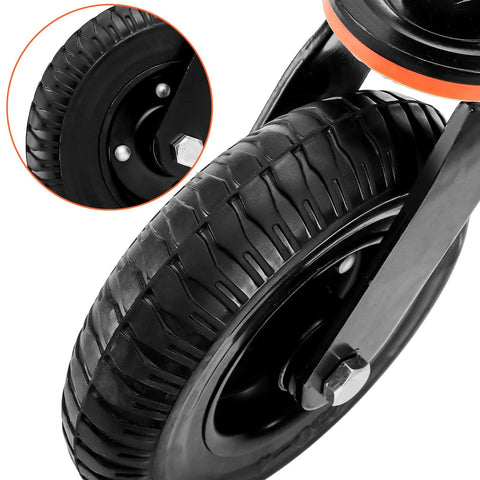 Close-up of 8 Inch Heavy Duty Gate Wheel With Suspension For Metal Or Wooden Gates 600 Lbs Capacity Per Wheel 360 Degree Rolling Caster