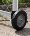 8 Inch Heavy Duty Gate Wheels For Metal Tube Gates And Fence Gates Side Mount Gate Wheel Helper With Sturdy Rubber Wheel And Metal Frame Rust Resistant To Prevent Sagging And Dragging On Outdoor Farm Gates Black 1 Pack