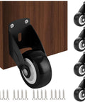 2 Inch Gate Wheel Set For Sagging Wooden Doors Anti Sagging Bottom Mount Rollers With Screws Vertical Or Bottom Mount