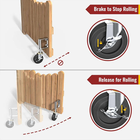Gate Wheels With Side Brake For Farm Yard Gates And Barn Doors Spring Loaded Gate Casters With 220 Lbs Load Capacity