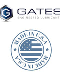 Logo of Gates Engineered Lubricants with 'Made in USA' seal for Trinity Cool XM3 Gates Engineered Lubricants Pro Grade High Performance
