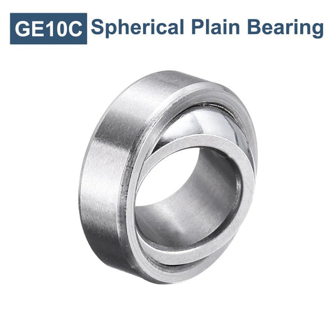 Compact 10x19x6mm spherical bearing pair pre-lubed for low noise ABEC 3 precision, GCr15 steel, shown at an angle.