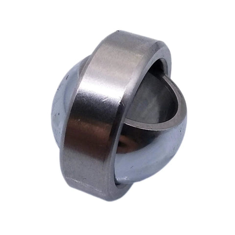 Compact 12x22x10 mm spherical plain radial bearing GE12C, showing metal surface and self-aligning feature, for gearboxes and automation use.