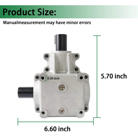 Deck Gear Box Assembly For Scag Turf Tiger Mower 482486 481516 Replacement showing dimensions 6.60x5.70 inches