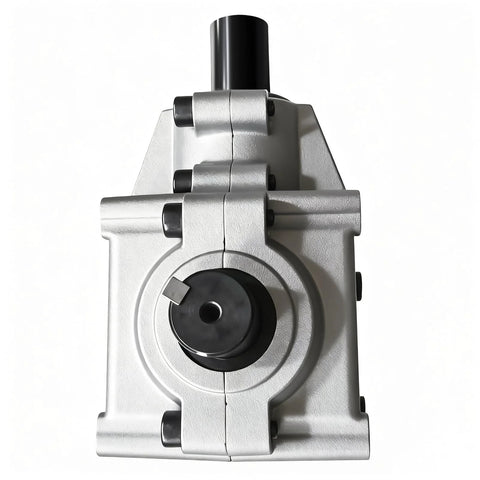 Top view of Gear Box Assembly Direct Fit For Scag Turf Tiger Mower Deck 482486 showing metal housing and shaft.