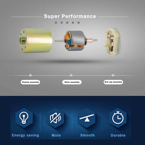 Internal parts of ✝️ Gear Motor 37 mm Shaft Size 1-Pack 12V 300Rpm Gear Motor; showing chassis, rotor, and end cap assembly
