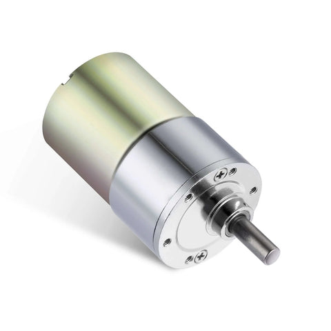✝️ Gear Motor 37 mm Shaft Size 1-Pack 12V 300Rpm Gear Motor for Rotary Equipment and Power Transmission, front angle view