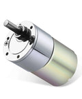 Gear Motor 37 mm Shaft Size 1-Pack 12V 300Rpm Gear Motor for Rotary Equipment in Agricultural Systems, side view close-up
