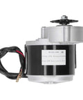 Side view of a Gear Motor 1-Pack Brushed Speed Reduction Motor with strong housing and wiring for rotary equipment in agricultural systems.