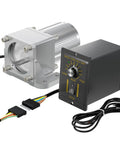 ✝️ Gear Motor 8 mm Shaft Size 1-Pack 6Watts Motor 110V Control with wiring for rotary equipment and industrial systems on white background.