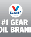 Valvoline logo with text '#1 Gear Oil Brand' on a gray background