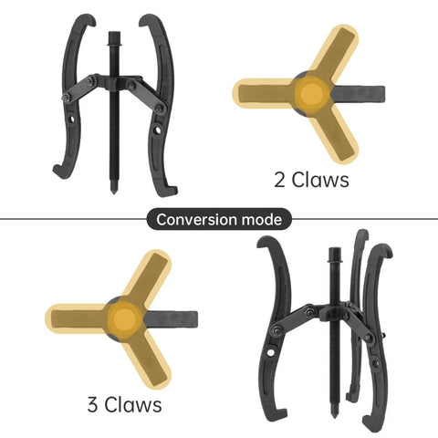 12 Inch Gear Puller Set with 2 Jaw and 3 Jaw Heads Built Tough from Carbon Steel Bearing Puller with Four Single Hole Claws