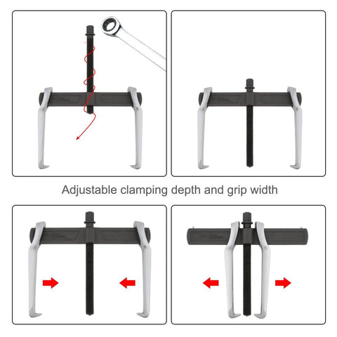 Heavy Duty 8 Inch Two Jaw Gear Puller With Reversible Claws For Internal And External Bearing And Pulley Removal demonstration