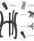12 Inch Gear Puller Set With 2 Jaw And 3 Jaw Heads Built Tough From Carbon Steel Bearing Puller showing components and design