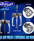 Heavy Duty Gear Puller Set With 2T 5T And 5T Wide Spread Jaws Durable CRV Steel Reversible 2 And 3 Jaw Bearing And Pulley Pullers