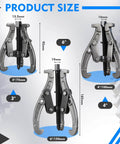 Heavy Duty Gear Puller Set With 3 4 And 6 Inch Jaws Three Jaw Puller Kit Forged Pulley Remover