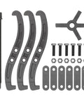 12 Inch Gear Puller Set With 2 Jaw And 3 Jaw Heads Built Tough From Carbon Steel Bearing Puller With Four Single Hole Claws shown disassembled